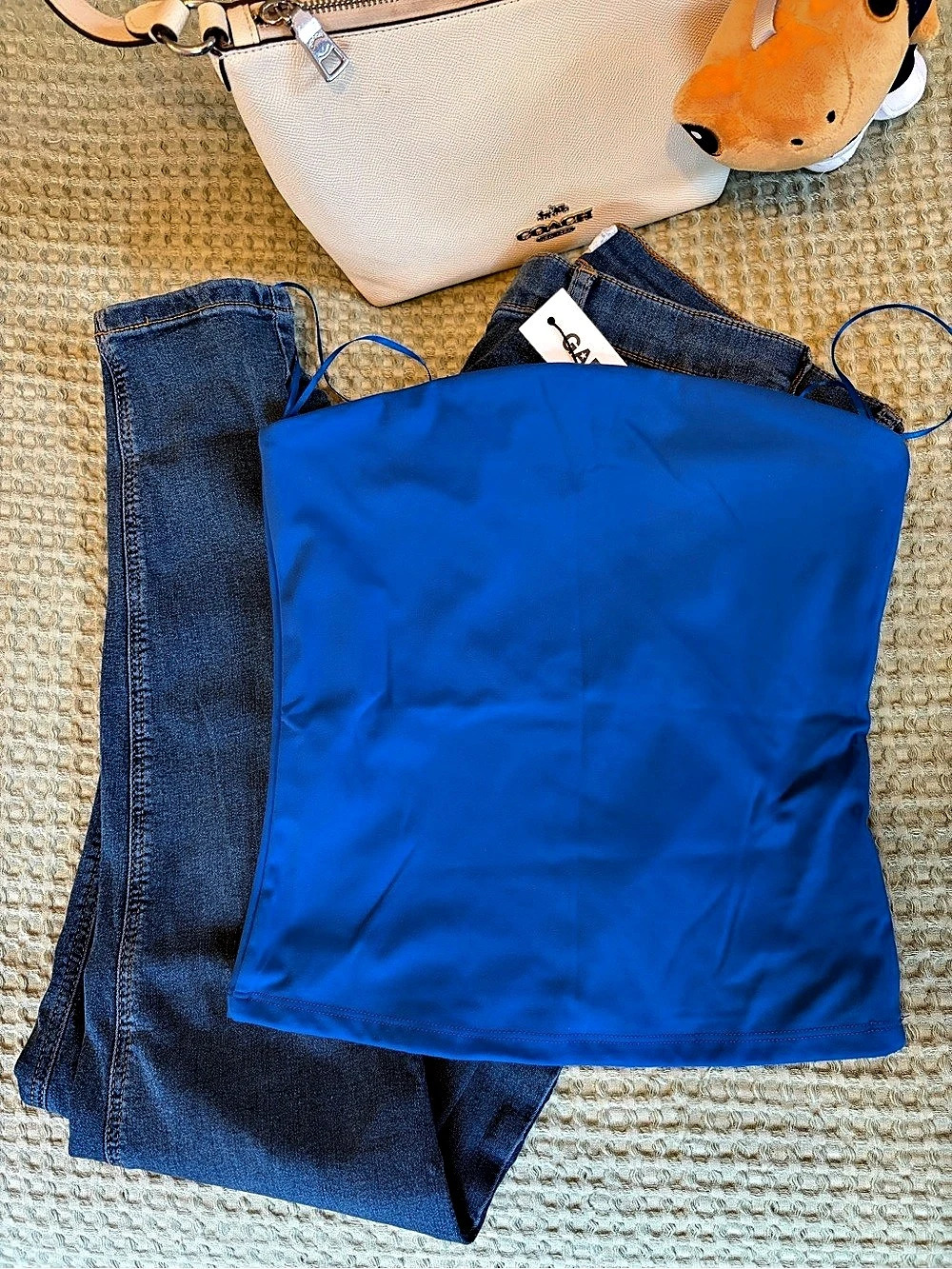 Garage Sleek Tube Top - Blue - Size Small- NWT